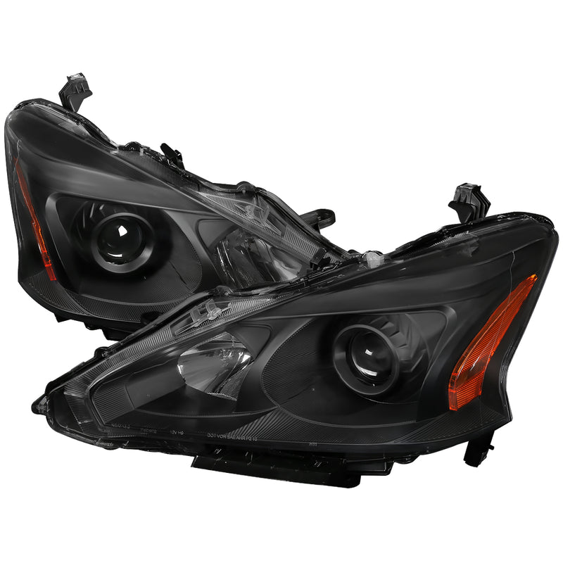 Spec-D 13-15 Nissan  Altima Sedan Projector Headlights- Black 2LHP-ALT13JM-GO