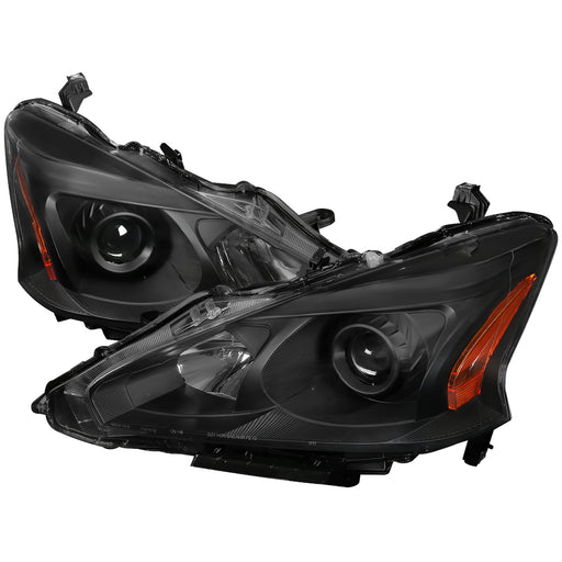 Spec-D 13-15 Nissan  Altima Sedan Projector Headlights- Black 2LHP-ALT13JM-GO