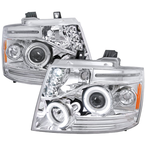 Spec-D 07-13 Chevrolet Avalanche Halo Led Projector Chrome 2LHP-AVA07-TM
