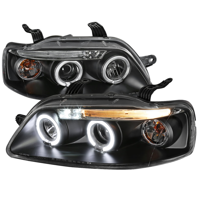 Spec-D 04-08 Chevrolet Aveo Halo Led Projector Black 2LHP-AVE045JM-TM