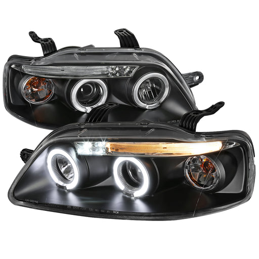 Spec-D 04-08 Chevrolet Aveo Halo Led Projector Black 2LHP-AVE045JM-TM