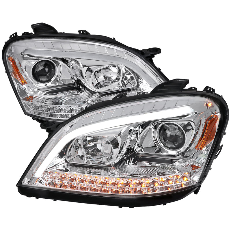 Spec-D 06-08 Mercedes Ml W164 Projector Headlights Sequential Led Turn Signal- Chrome 2LHP-BW16406-TM