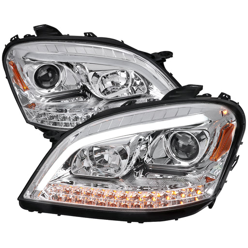 Spec-D 06-08 Mercedes Ml W164 Projector Headlights Sequential Led Turn Signal- Chrome 2LHP-BW16406-TM