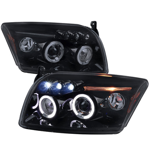 Spec-D 07-12 Dodge Caliber Halo Led Projector Smoked 2LHP-CAL06G-TM