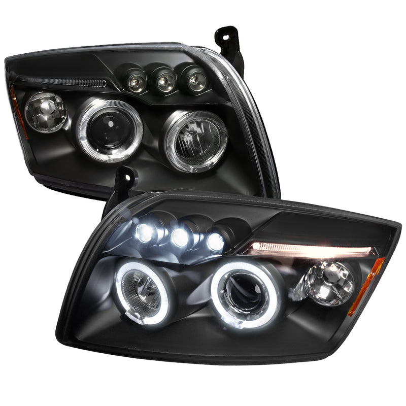 Spec-D 07-12 Dodge Caliber Halo Led Projector Black 2LHP-CAL06JM-TM