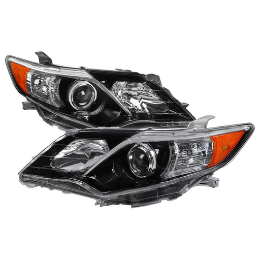 Spec-D 12-14 Toyota Camry Oe Style Projector Headlights- Glossy Black 2LHP-CAM12GB-GO