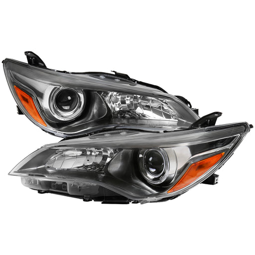 Spec-D 15-16 Toyota Camry Headlights- Oe Style- Gunmetal 2LHP-CAM15V2-GO