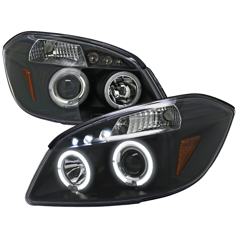 Spec-D 05-10 Chevrolet Cobalt Halo Led Projector Black 2LHP-COB05JM-TM