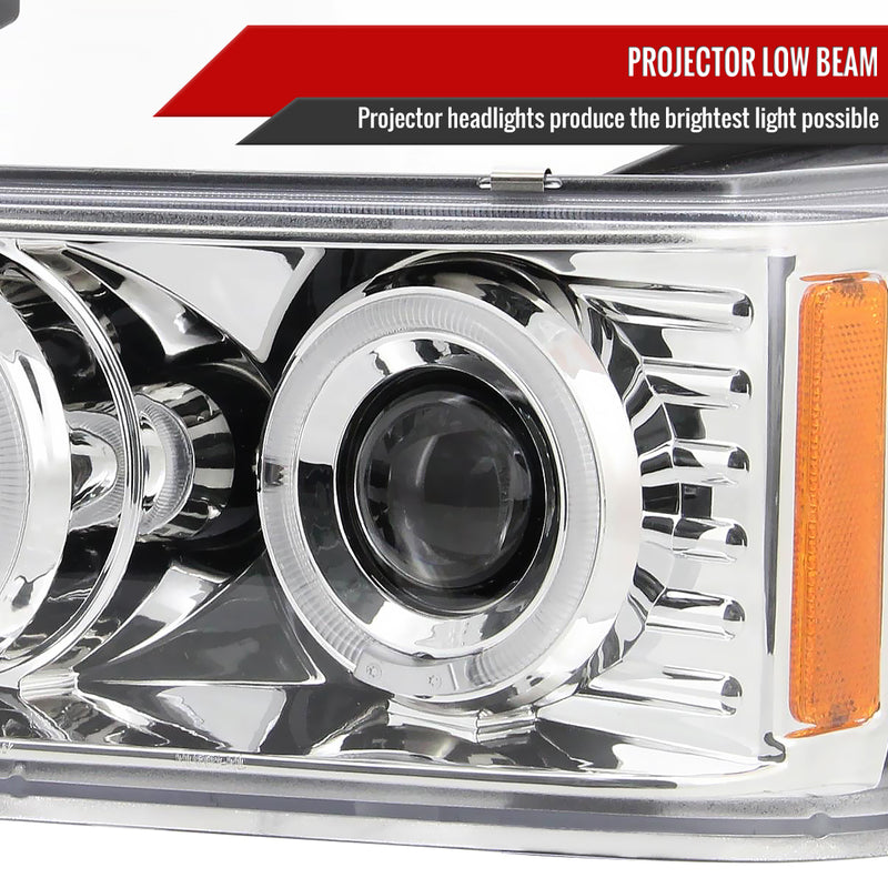 Spec-D 04-12 Chevrolet Colorado Halo Led Projector Chrome 2LHP-COL04H-TM