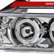 Spec-D 04-12 Gmc Canyon Halo Led Projector Chrome 2LHP-COL04H-TM