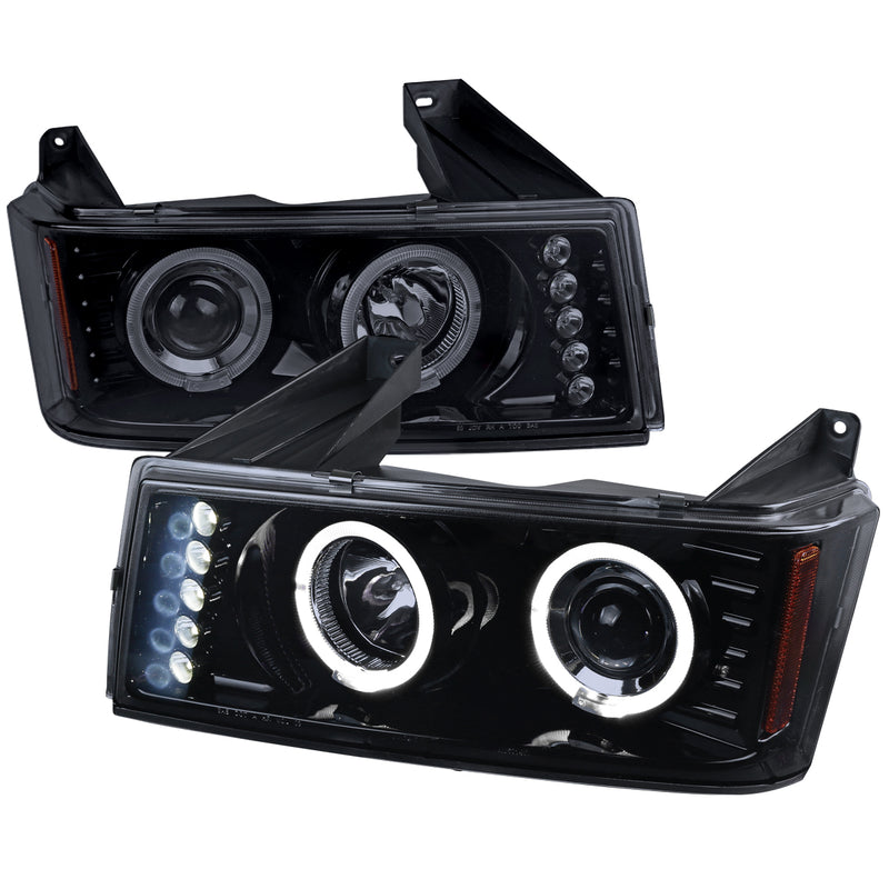Spec-D 04-12 Chevrolet  Colorado Halo Led Projector Glossy Black 2LHP-COL04HG-TM
