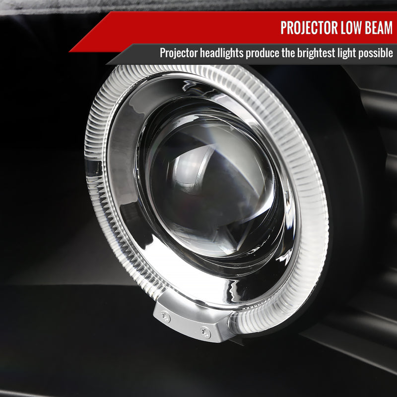 Spec-D 04-12 Chevrolet Colorado Halo Led Projector Black 2LHP-COL04HJM-TM