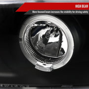 Spec-D 04-12 Chevrolet Colorado Halo Led Projector Black 2LHP-COL04HJM-TM