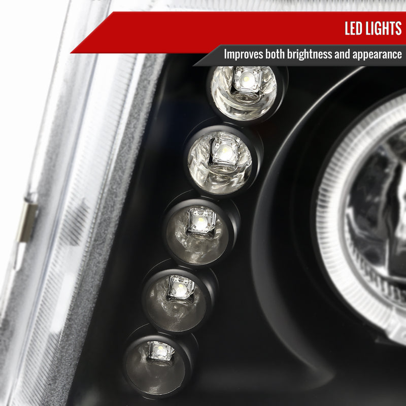 Spec-D 04-12 Chevrolet Colorado Halo Led Projector Black 2LHP-COL04HJM-TM