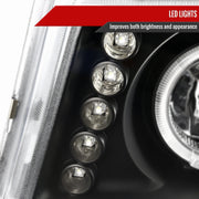 Spec-D 04-12 Gmc Canyon Halo Led Projector Black 2LHP-COL04HJM-TM