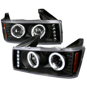 Spec-D 04-12 Gmc Canyon Halo Led Projector Black 2LHP-COL04HJM-TM