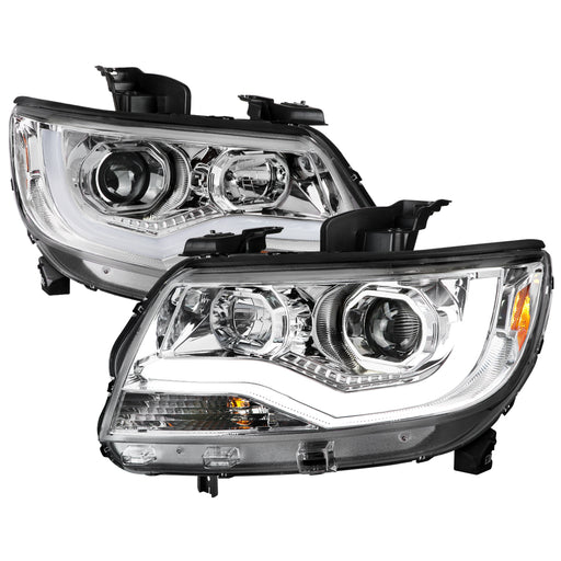 Spec-D 15-20 Chevrolet Colorado Led Projector Headlight Chrome With Clear Lens 2LHP-COL15-TM