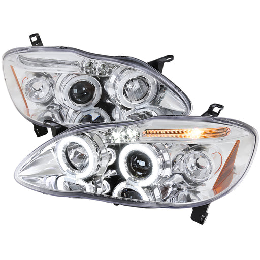 Spec-D 03-08 Toyota Corolla Halo Led Projector Chrome 2LHP-COR03-TM