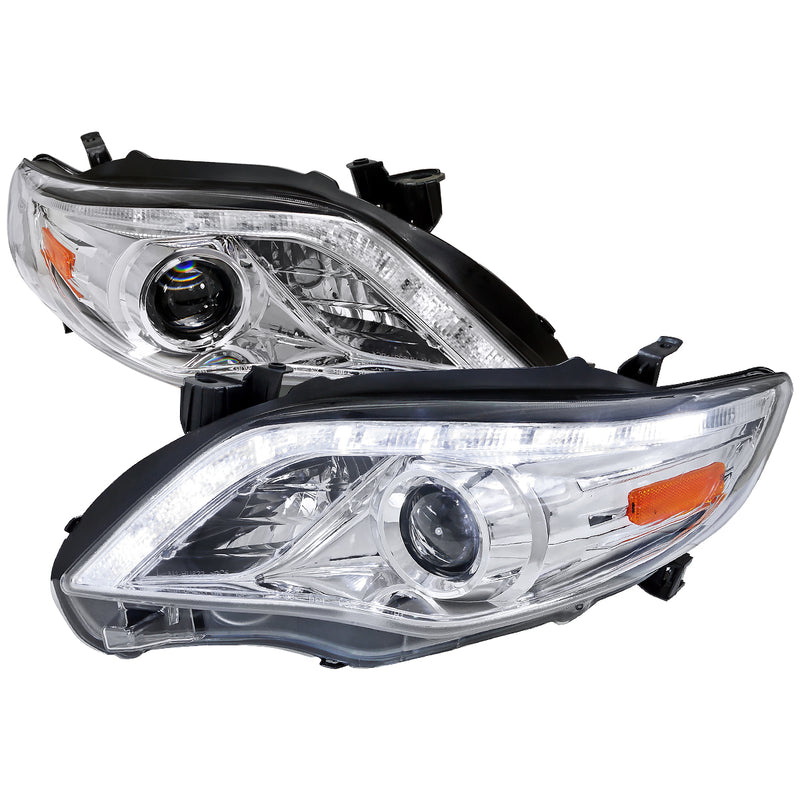 Spec-D 11-Up  Toyota  Corolla  Projector Headlight Chrome Housing  2LHP-COR11-TM