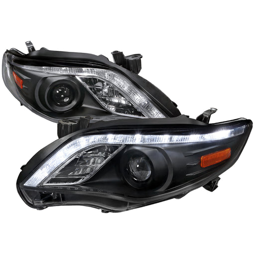 Spec-D 11-Up  Toyota  Corolla  Projector Headlight Black Housing  2LHP-COR11JM-TM