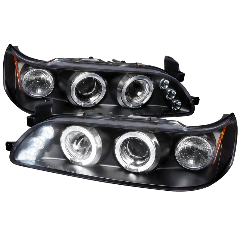 Spec-D 93-97 Toyota Corolla Halo Led Projector Black 2LHP-COR93JM-TM