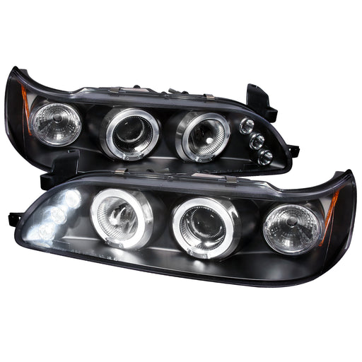 Spec-D 93-97 Toyota Corolla Halo Led Projector Black 2LHP-COR93JM-TM