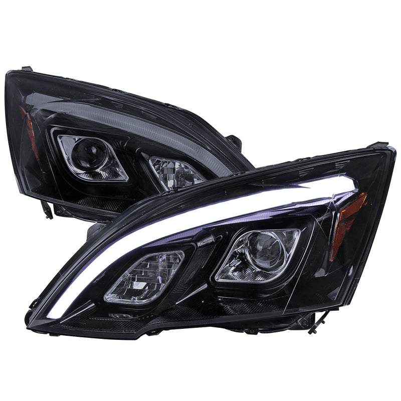 Spec-D 07-11 Honda Crv Projector Headlight Glossy Black 2LHP-CRV07G-TM