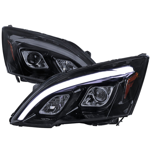Spec-D 07-11 Honda Crv Projector Headlight Glossy Black 2LHP-CRV07G-TM