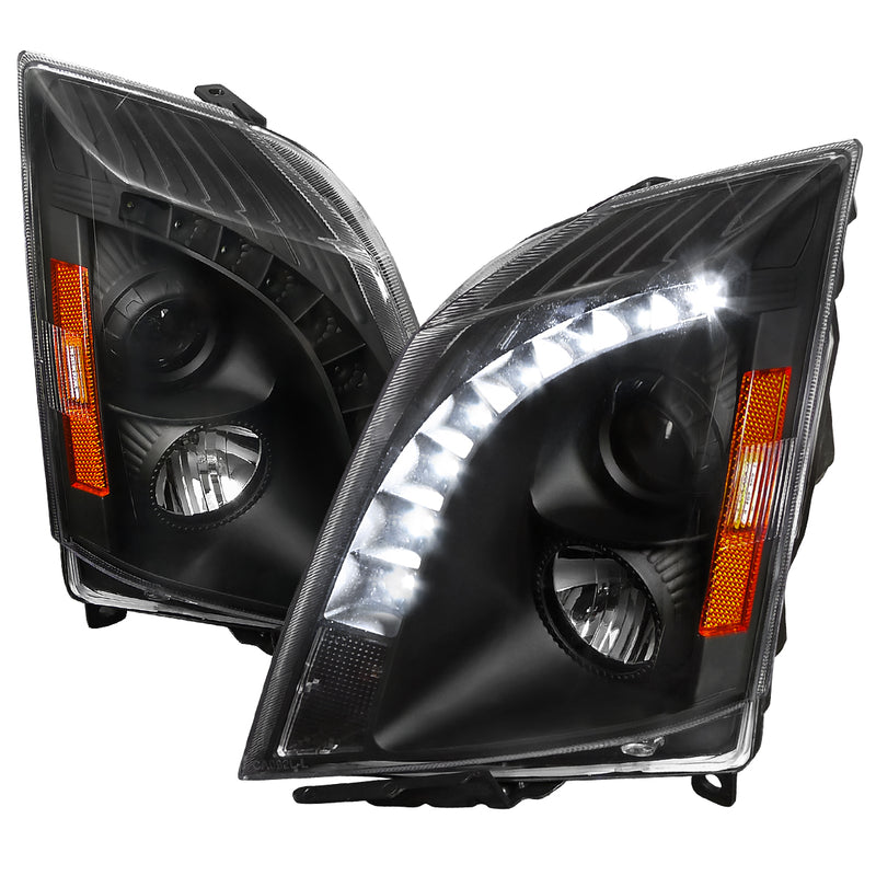 Spec-D 08-13 Cadillac Cts Halo Projector Headlight Black - Not Compatible With Factory Xenon 2LHP-CTS08JM-RS