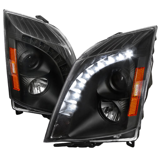 Spec-D 08-13 Cadillac Cts Halo Projector Headlight Black - Not Compatible With Factory Xenon 2LHP-CTS08JM-RS