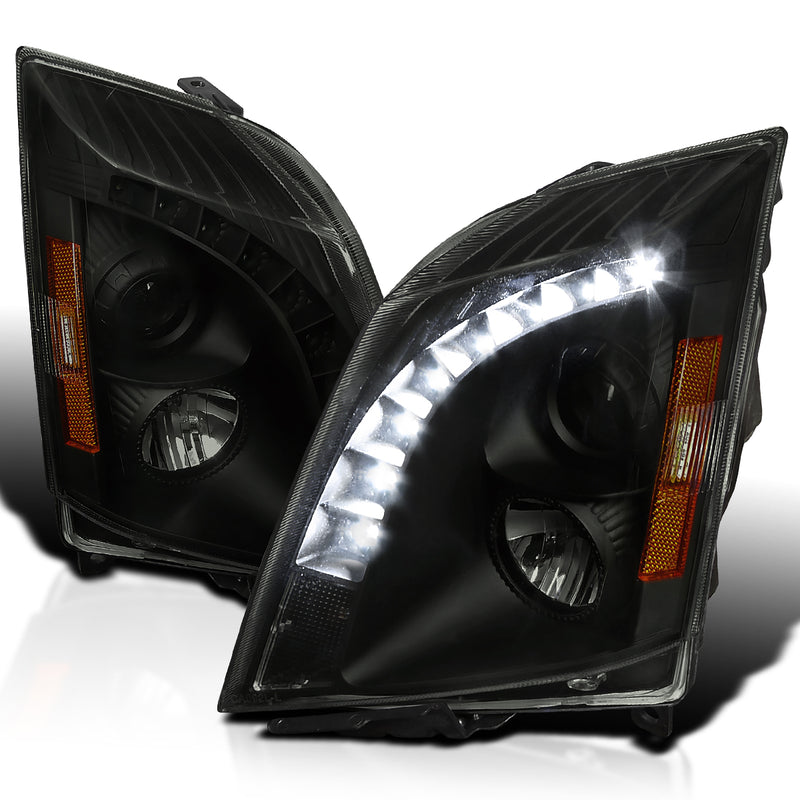 Spec-D 08-14 Cadillac Cts Projector Headlights- Smoke 2LHP-CTS08SM-RS