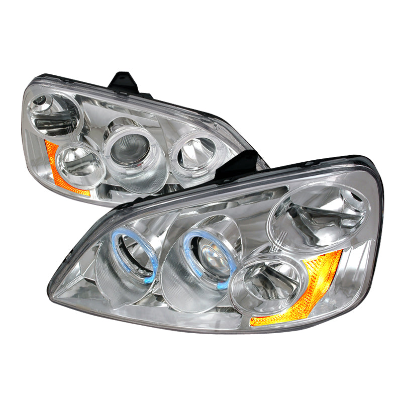 Spec-D 01-03 Honda Civic Halo Projector Headlights Chrome 2LHP-CV01-KS