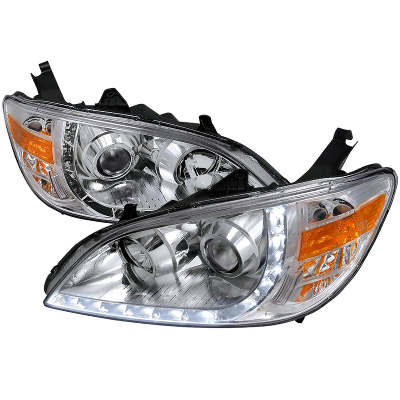 Spec-D 04-05 Honda Civic R8 Style Projector Headlight Chrome 2LHP-CV04-8-RS