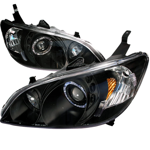 Spec-D 04-05 Honda Civic Halo Projector Headlights Chrome 2LHP-CV04-KS