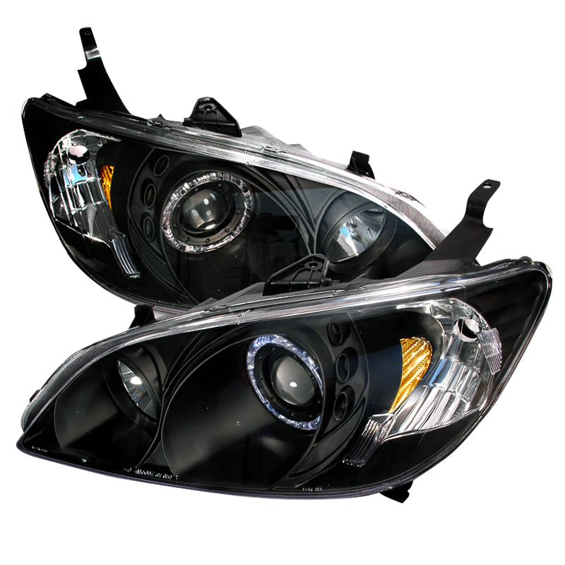 Spec-D 04-05 Honda Civic Halo Projector Headlights Black 2LHP-CV04JM-KS