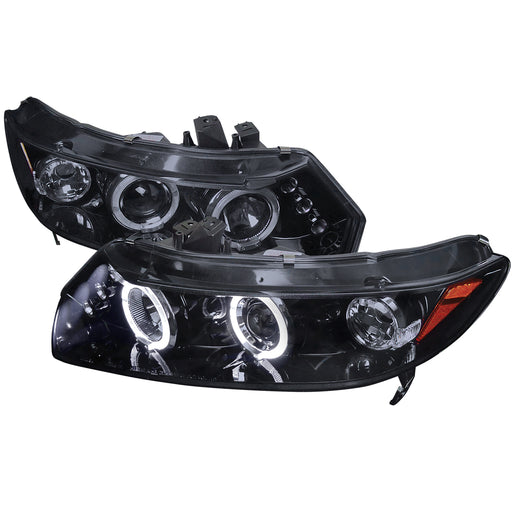 Spec-D 06-11 Honda  Civic  Smoked Lens Gloss Black Housing Projector Headlights 2LHP-CV062G-TM