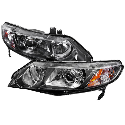 Spec-D 06-11 Honda Civic Projector Headlights - Black 2LHP-CV064JM-RS
