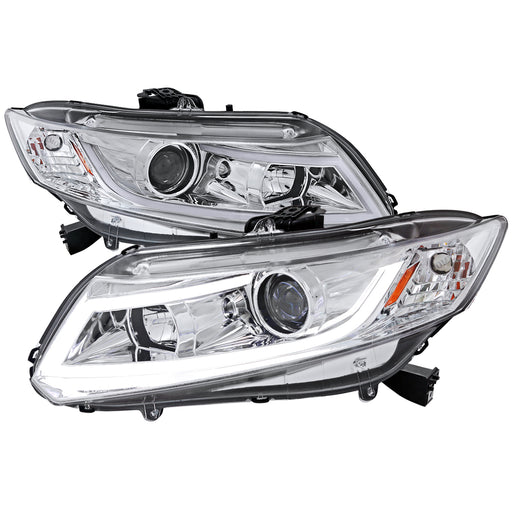 Spec-D 12-Up Honda Civic R8 Style Led Projector Headlight Chrome 2LHP-CV12-8V2-TM