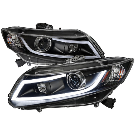 Spec-D 12-Up Honda Civic R8 Style Led Projector Headlight  Black 2LHP-CV12JM-8V2-TM