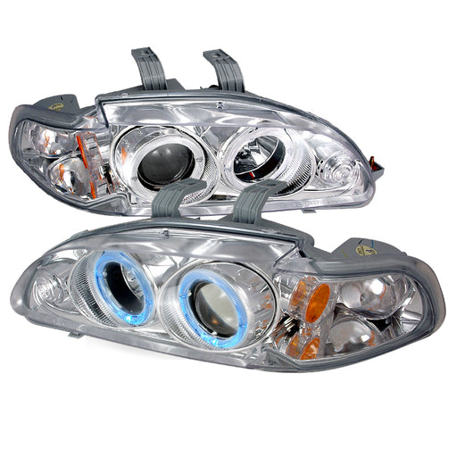 Spec-D 92-95 Honda Civic Halo Projector Headlights Chrome 2LHP-CV923-KS