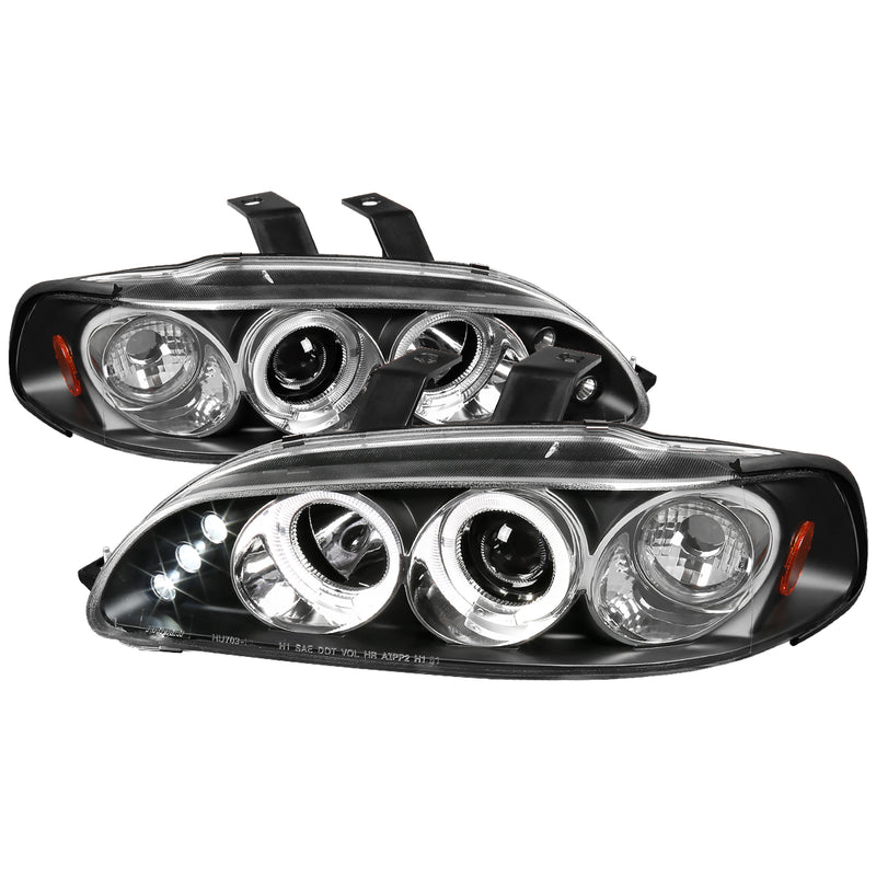 Spec-D 92-95 Honda Civic Halo Led Projector Black 2LHP-CV923JM-TM