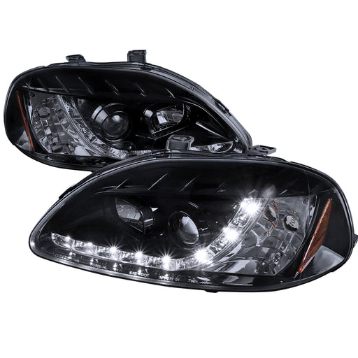 Spec-D 96-98 Honda Civic R8 Style Halo Led Projector Smoked 2LHP-CV96G-8-TM