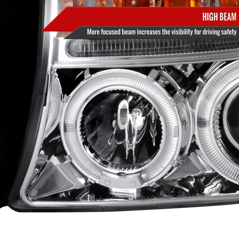 Spec-D 98-03 Dodge Durango Halo Led Projector Chrome 2LHP-DAK97-TM