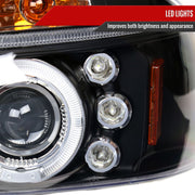 Spec-D 98-03 Dodge Durango Halo Led Projector Black 2LHP-DAK97JM-TM