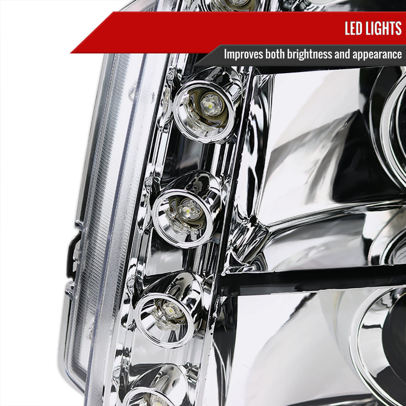 Spec-D 07-10 Gmc Denali Halo Led Projector Chrome 2LHP-DEN07-TM