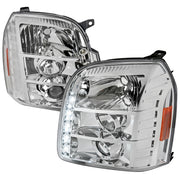 Spec-D 07-10 Gmc Yukon Halo Led Projector Chrome 2LHP-DEN07-TM