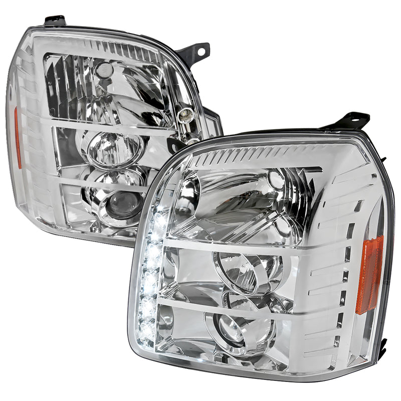 Spec-D 07-10 Gmc Denali Halo Led Projector Chrome 2LHP-DEN07-TM