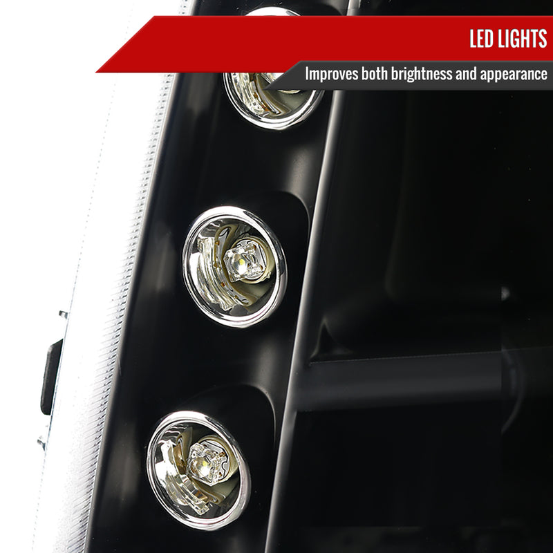 Spec-D 07-10 Gmc Denali Halo Led Projector Black 2LHP-DEN07JM-TM