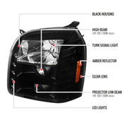 Spec-D 07-10 Gmc Denali Halo Led Projector Black 2LHP-DEN07JM-TM