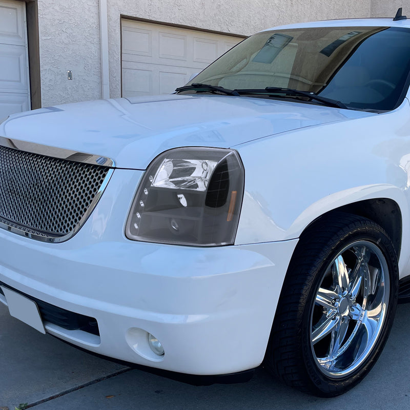 Spec-D 07-10 Gmc Denali Halo Led Projector Black 2LHP-DEN07JM-TM